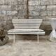 Old vintage garden bench with 2 wooden place, 1950s