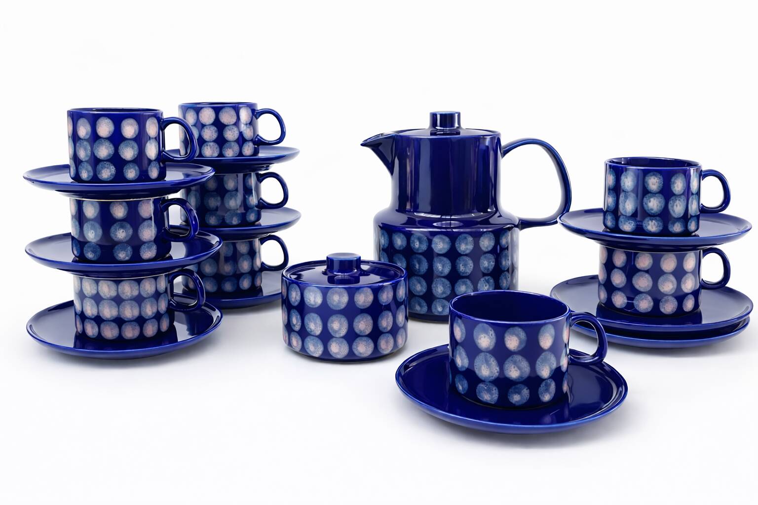Melitta coffee service - copenhagen - cobalt blue - ceramic - 1970