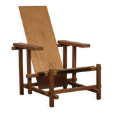 Fauteuil moderniste dans le style de Gerrit Rietveld, Pays-Bas, années 1980.