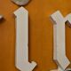 Letters old sign industrial zinc