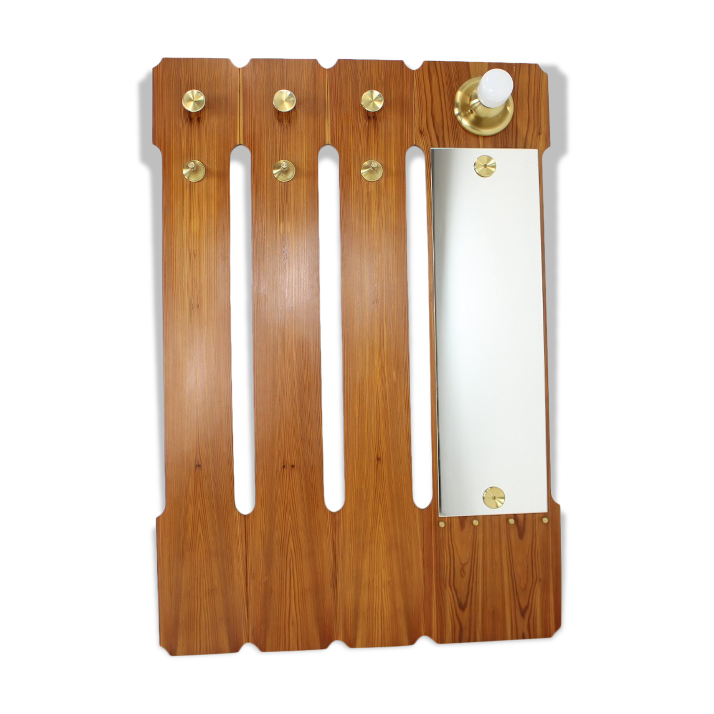 Wall coat rack with lighting Czechoslovakia 1960s