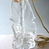 Lamp with free-form bubbled glass base from the 70s