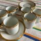 6 tasses à café et soucoupe porcelaine de Limosges