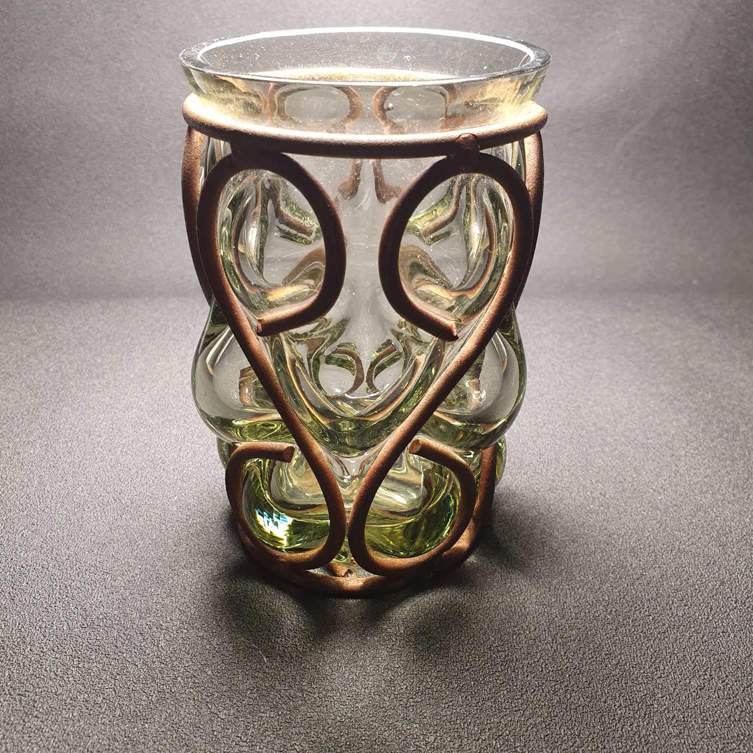 Vase ou bougeoir soufflé