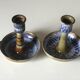 Pair of ceramic candle holders 1960 Roland Moreau