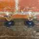 Set of 6 Ice Cream Bowls Design LA ROCHERE Coloured Glass France #D848