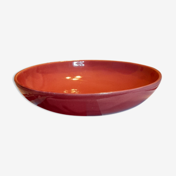 Pink glazed ceramic bowl