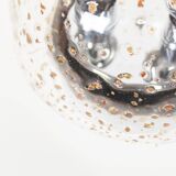 Polished metal and goldflake glass wall lamp by Doria