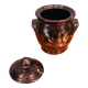Vaso container, laccato black decorated in gold, France 1970s, in ottimo stato.