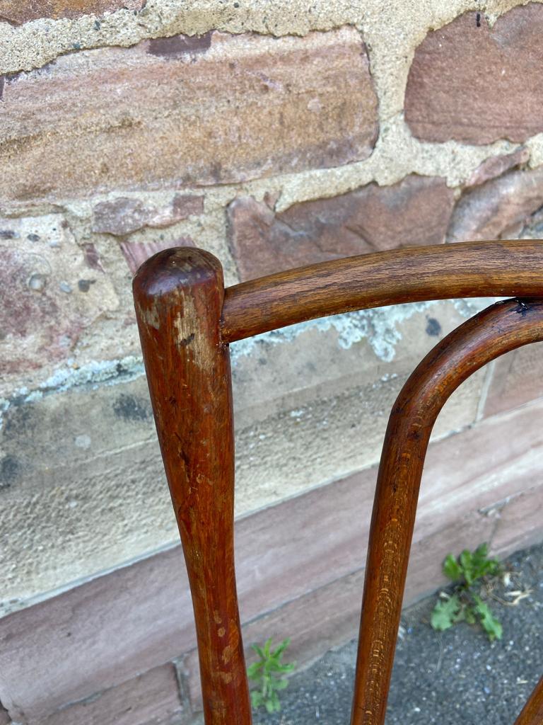 Pair of chairs bistro coffee wood curved