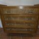 Vintage rattan and oak chest of drawers from the 60s