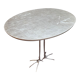 Sculptural table Traccia Merret Oppenheim silver edition Cassina