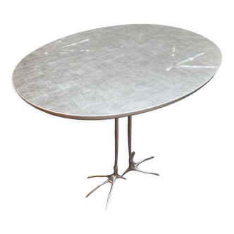 Sculptural table Traccia Merret Oppenheim silver edition Cassina