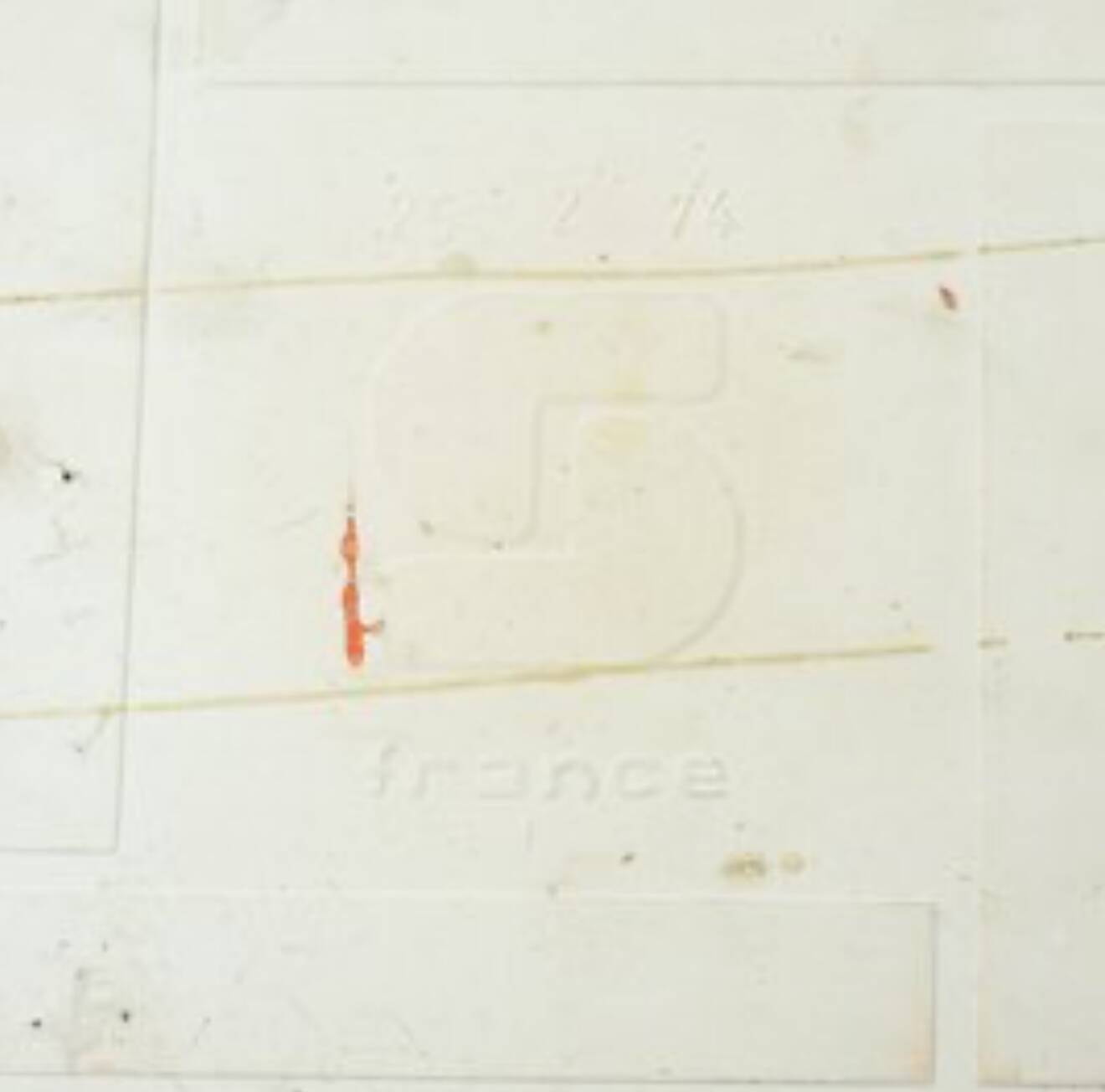 Capron Vallauris orange and black ceramic - coffee table