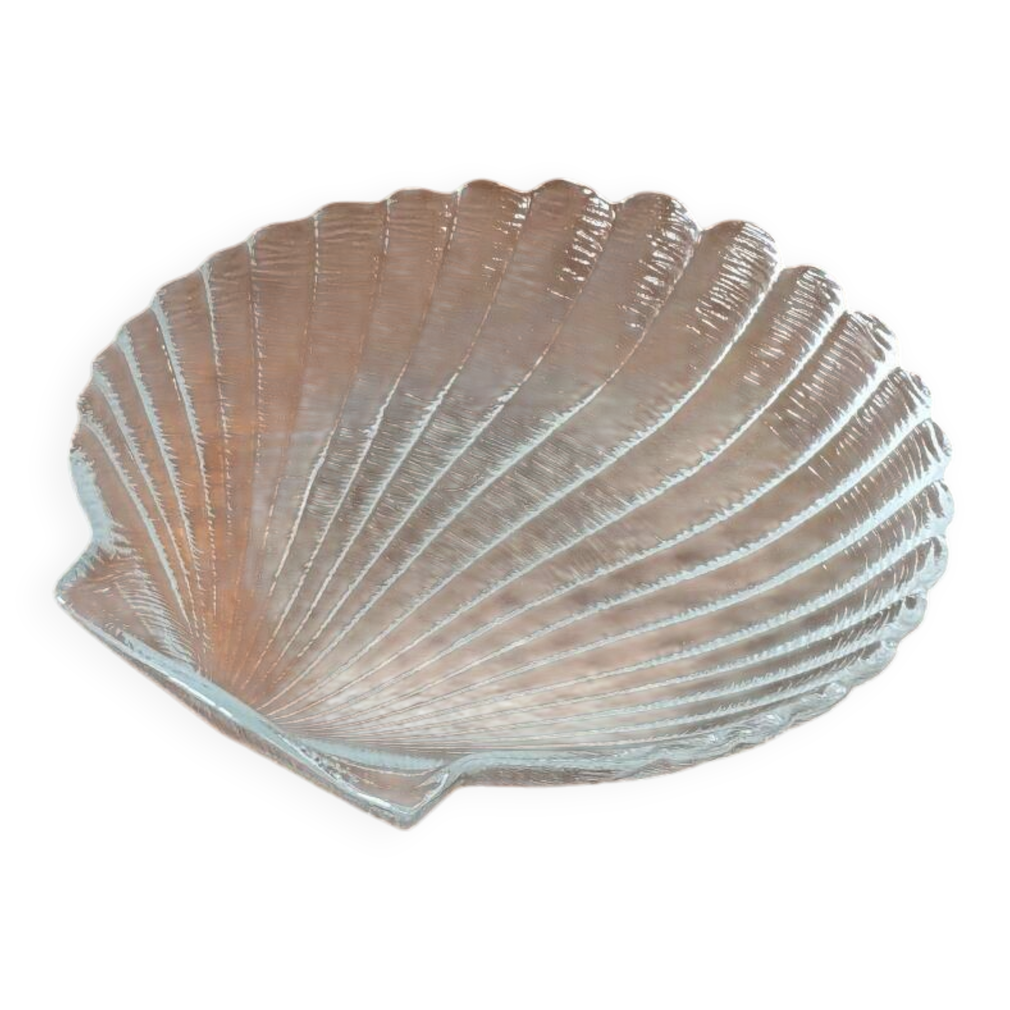 Coupelle coquillage en verre vintage