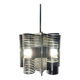 70s chrome Space Age hanging lamp
