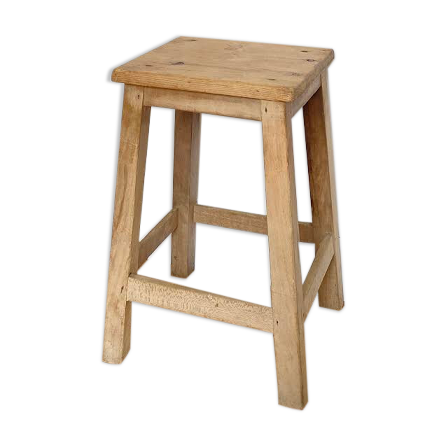 Tabouret d'atelier en bois brut
