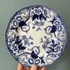 Set of 4 flat plates Creil and Montereau, Flora model