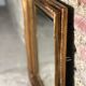 Oval mirror style Louis XV patinated gold 63 x 53 cm
