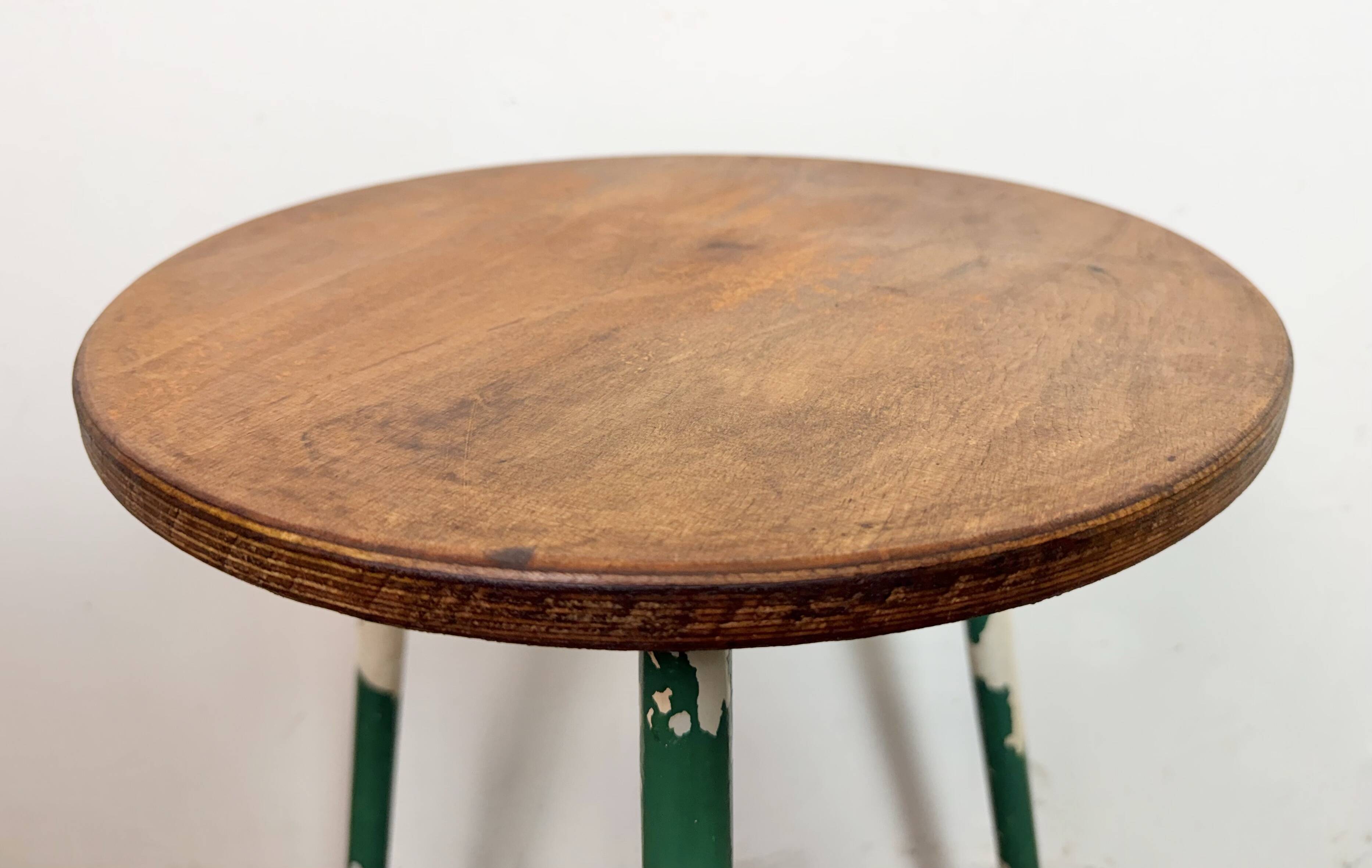 Green Industrial Workshop Stool, 1960s