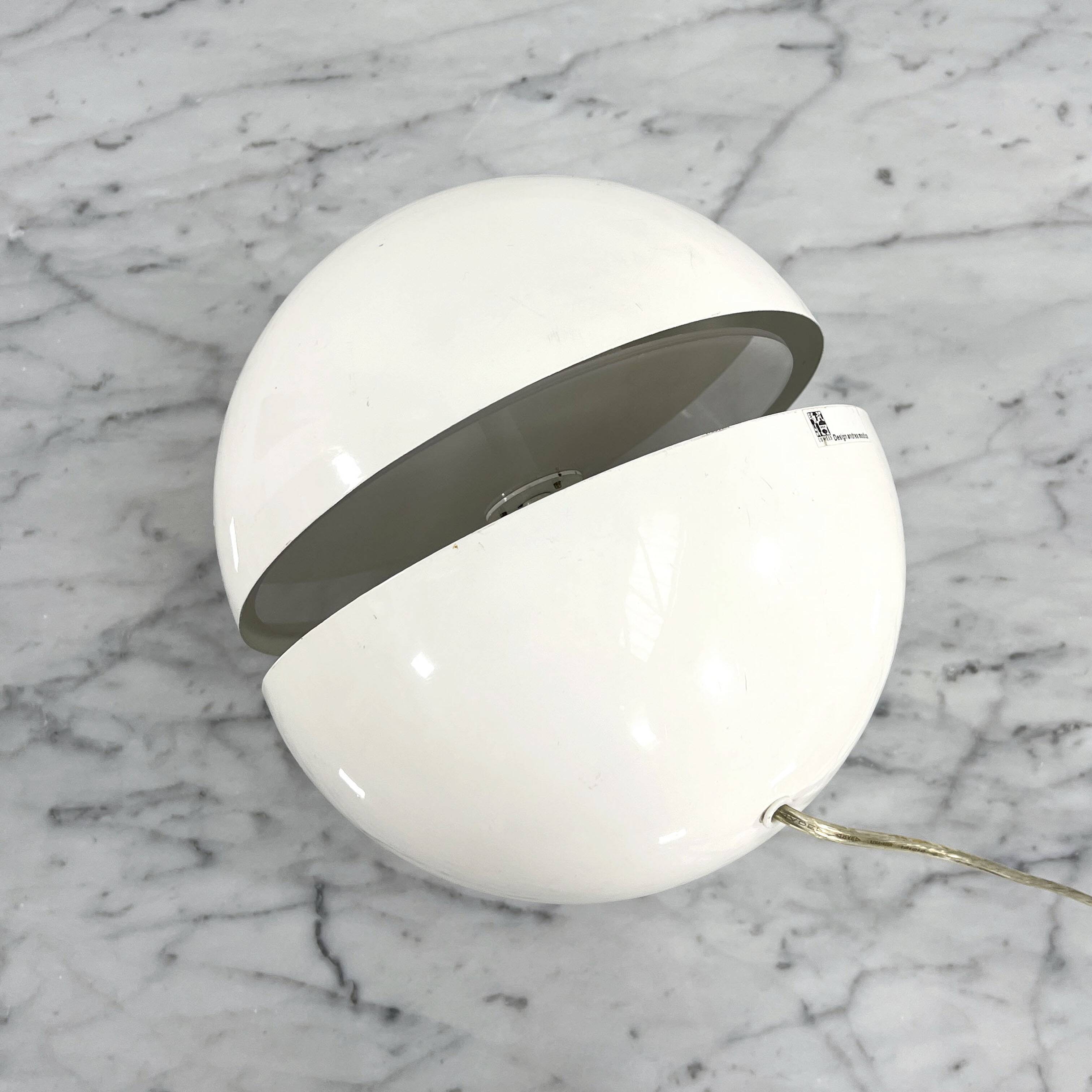 Lampe de Table blanche Sphera de Andrea Modica pour Lumess, 1970