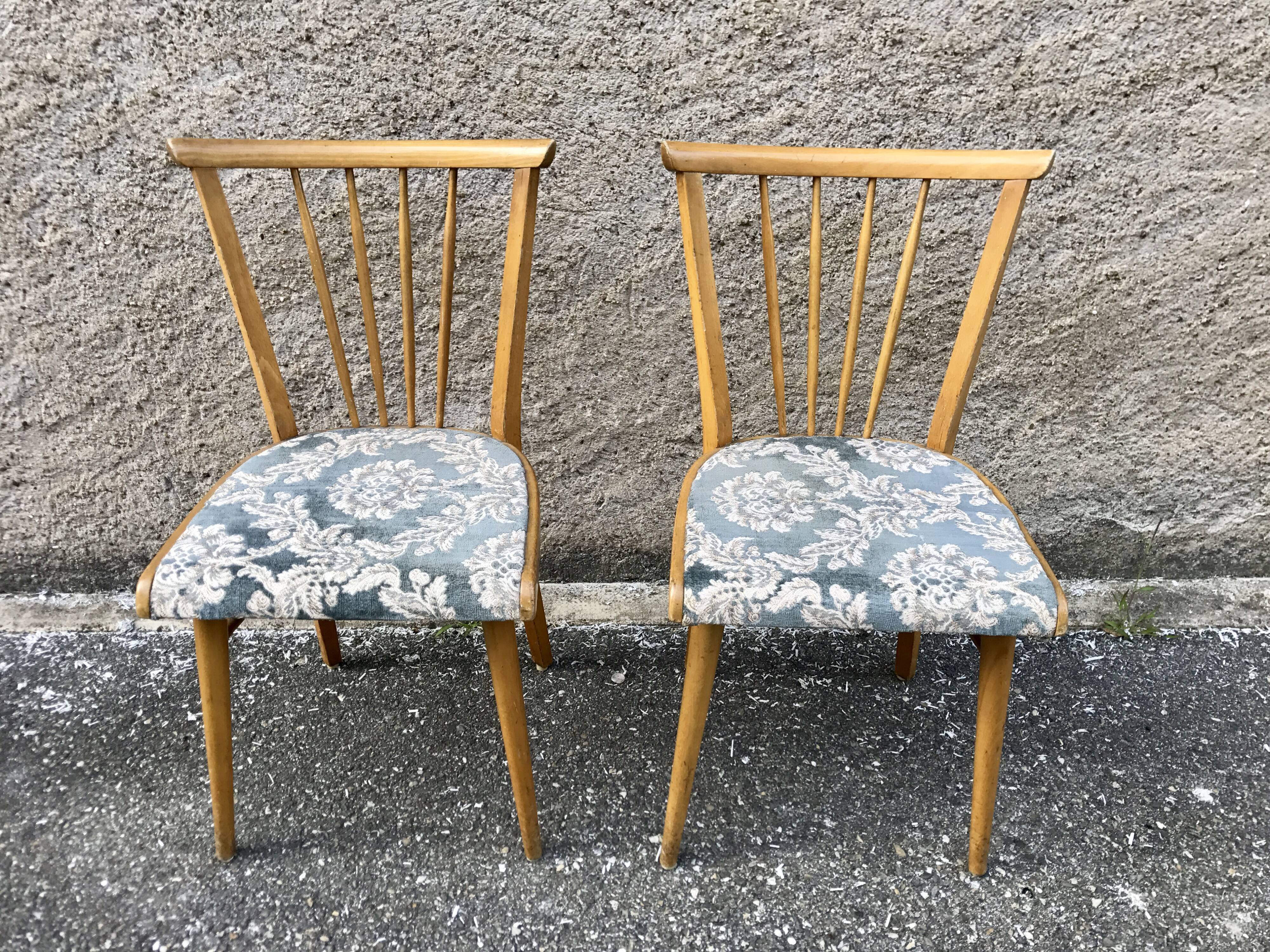 Pair of chairs from the 50s - 60s vintage - Scandinavian style