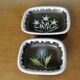 Set of 2 "Gabriel Fourmaintraux" ceramic dishes, 50s-60s