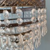 Old ceiling lamp chandelier with grapevines