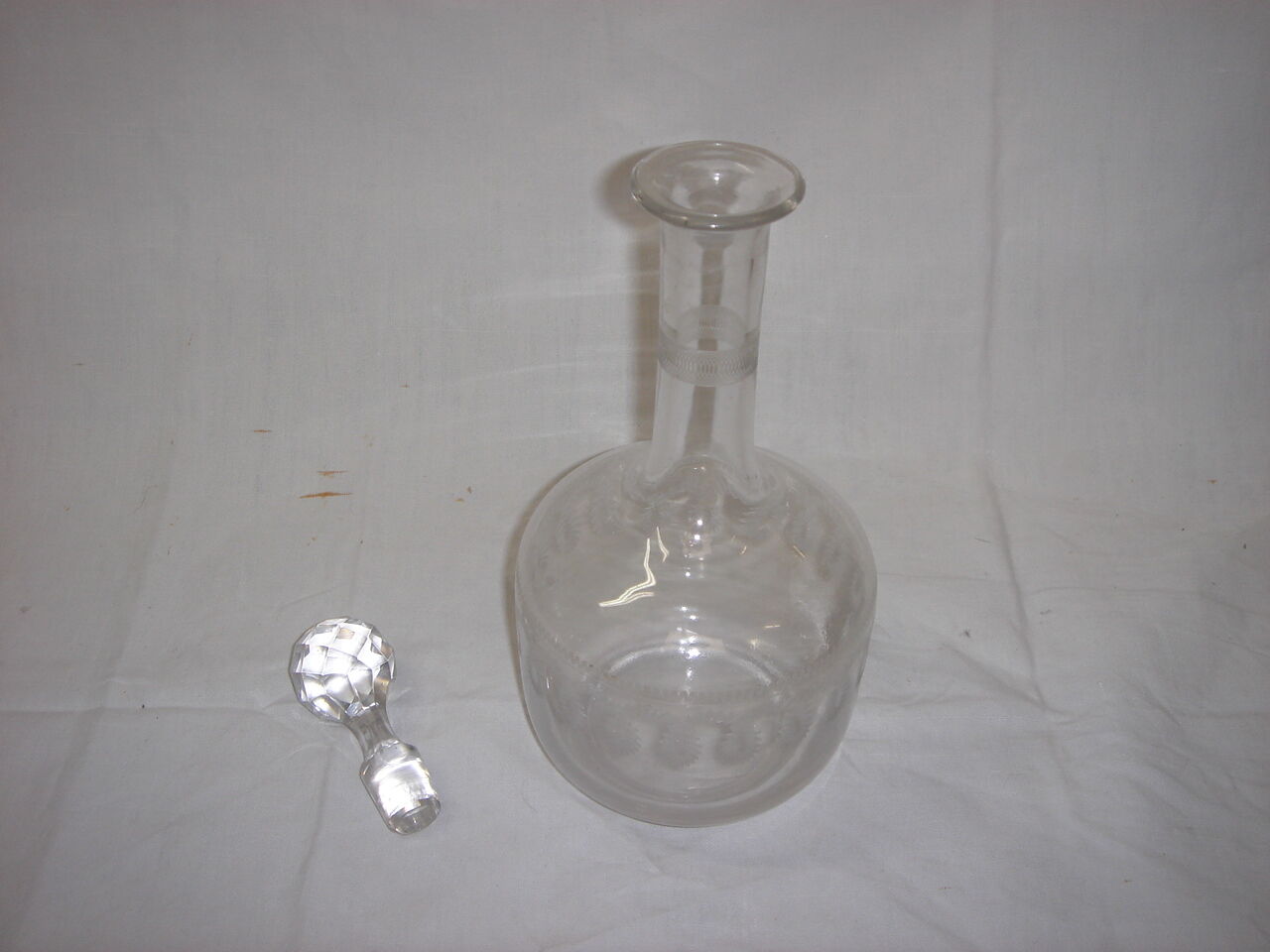 1970 engraved liquor carafe