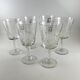 6 crystal wine stemmed glasses