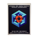 Poster of the Exhibition of Multiple and Contemporary Graphic Arts of Santa-Cruz de Tenerife in 1972