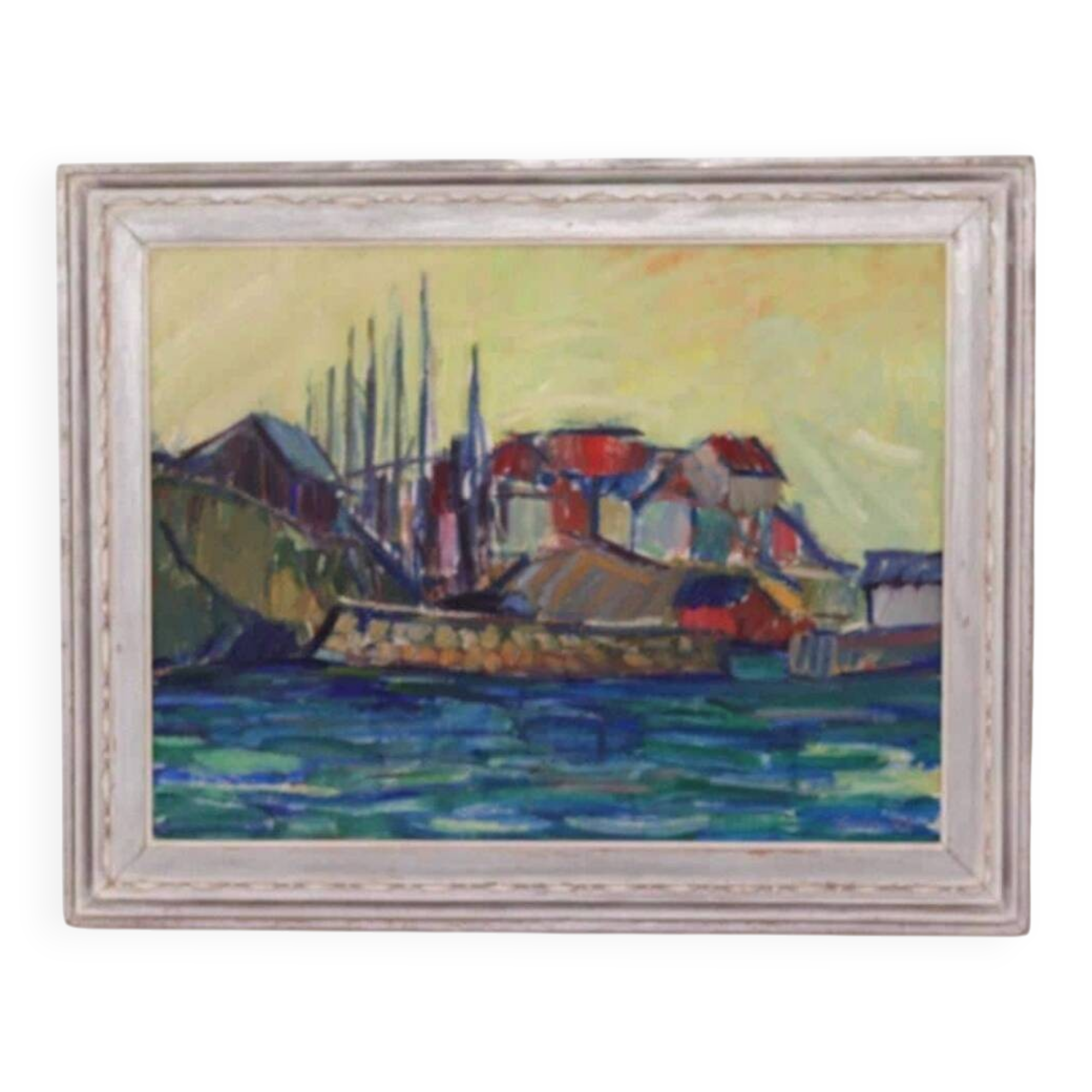 Huile sur toile originale – « Sapri, Italie » par Gunnar Ingemar Erixon