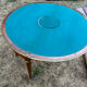 Table de jeux ancienne demi-lune