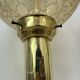 Set of 2 large globe glass table lamps , 1970s