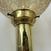 Lot de 2 grandes lampes de table globe en verre, années 1970