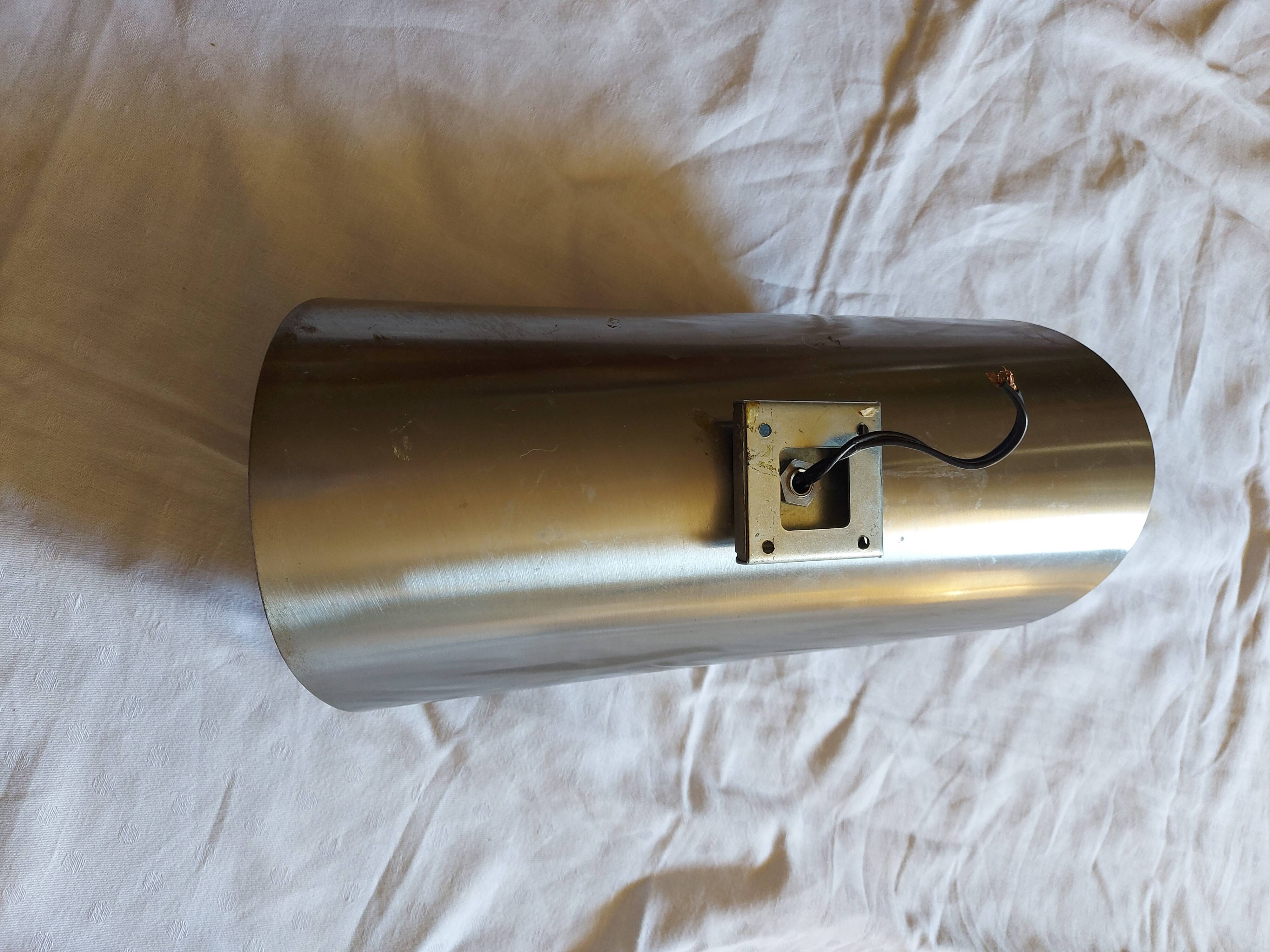 Vintage wall lamp in brushed stainless steel 70