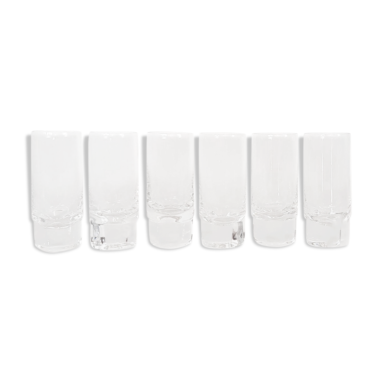 Six glasses Pitagora model design by Marco Zanuso for Arnolfo di Cambio.