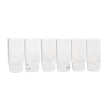 Six glasses Pitagora model design by Marco Zanuso for Arnolfo di Cambio.