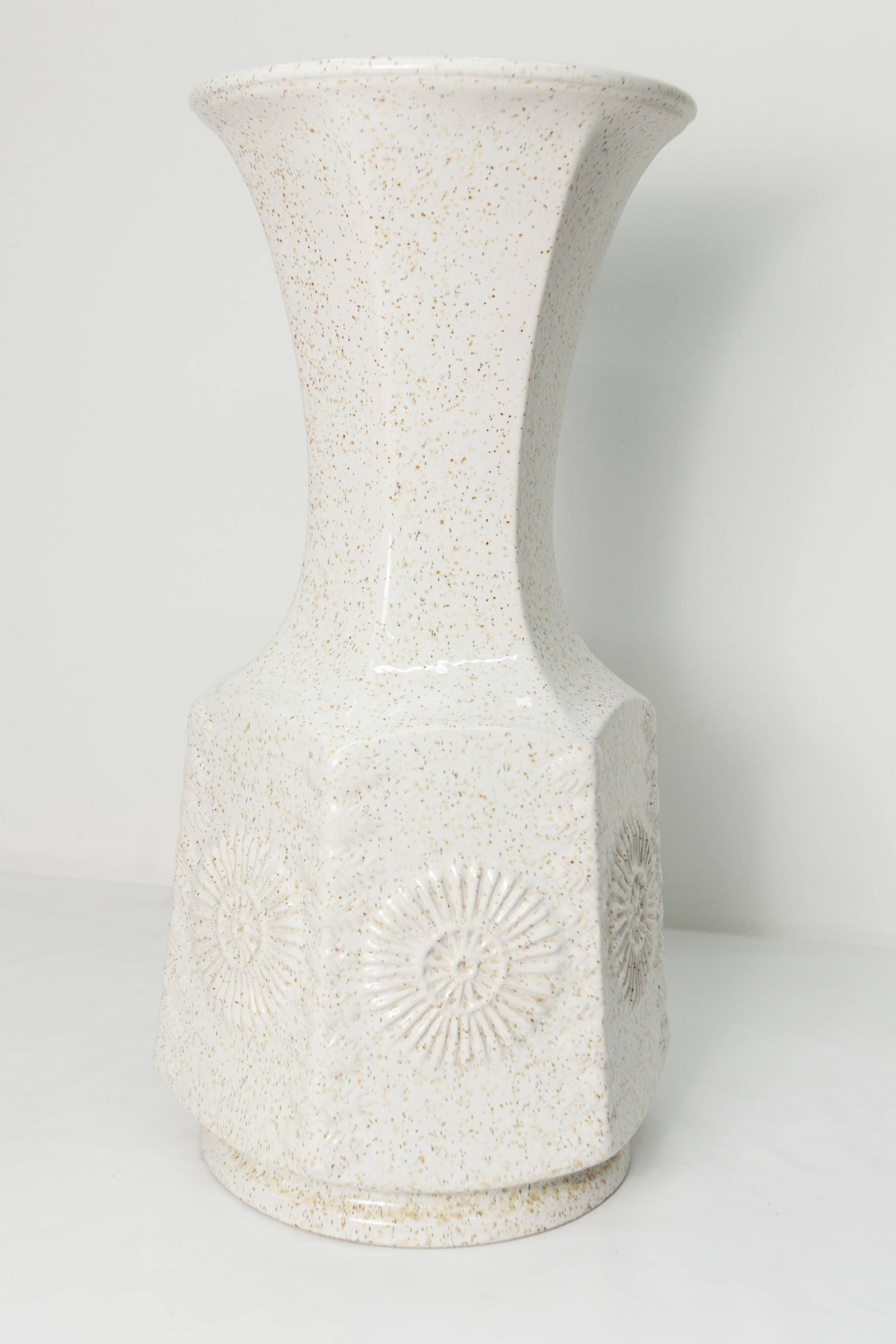 Grand vase céramique 1960 allemand 50cm
