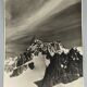 Old photo in black and white mountain summit artistic snow