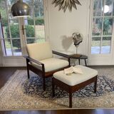 Fauteuil & Ottoman Hans Olsen – Vatne Møbler Danemark, 1960 Palissandre