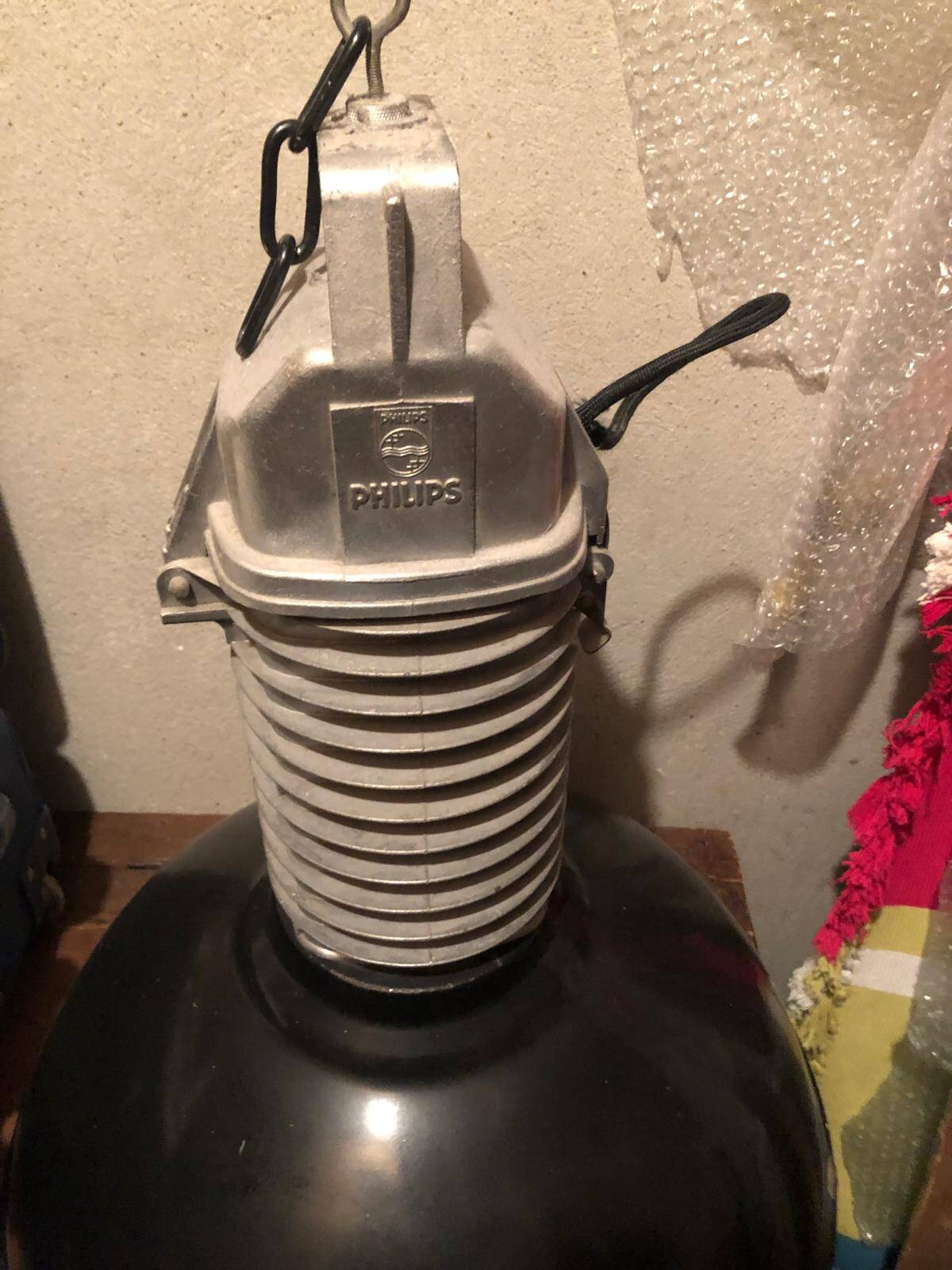 Large black industrial lamp Philips