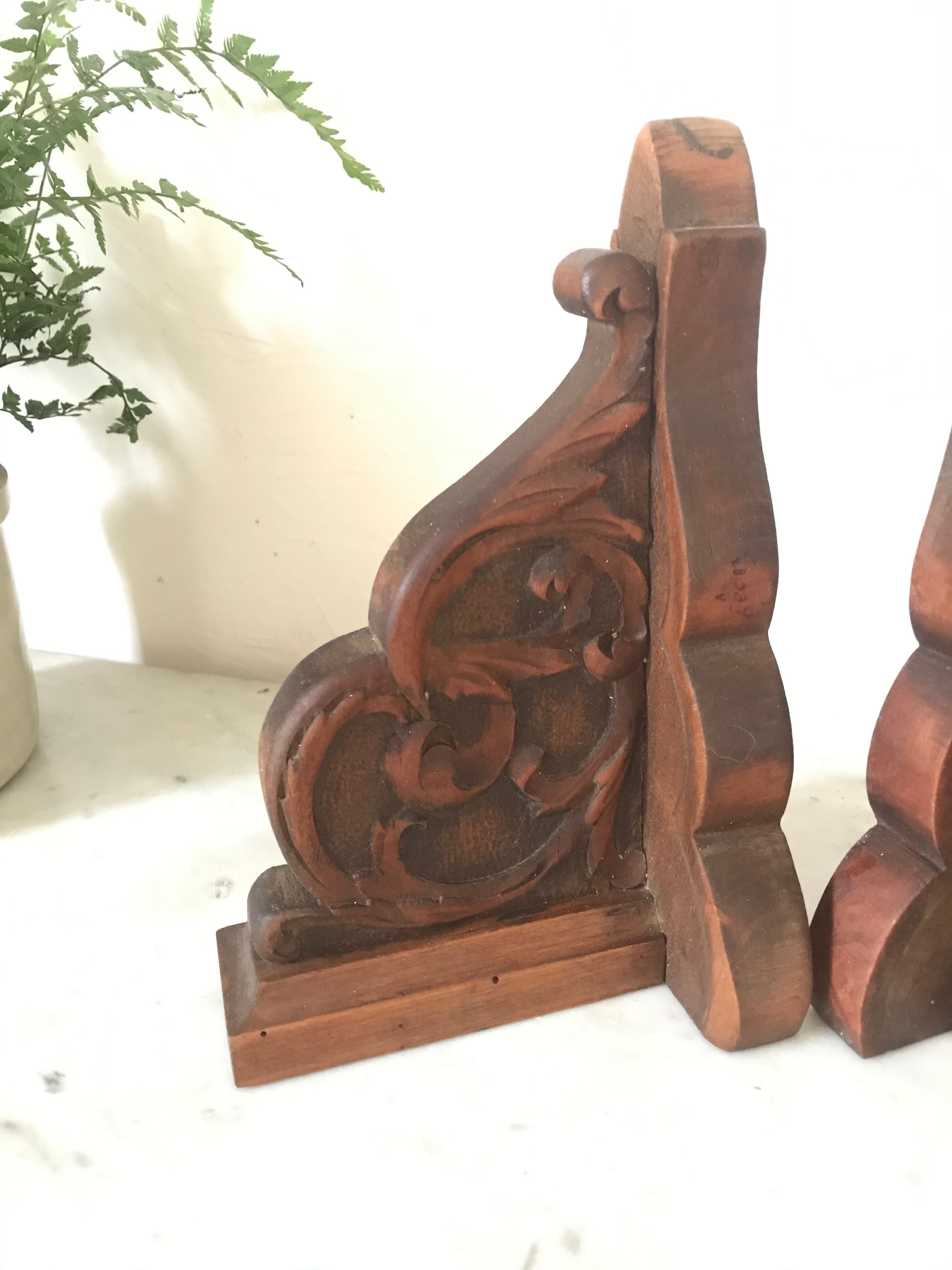 Former wooden bookends