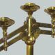 Church candelabra in gilded brass at the end of the 19th century