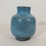 Vase émaillée Bleu de Jacques et Dani Ruelland 1960s