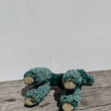 Spaghetti Green Ceramic Poodle Dog
