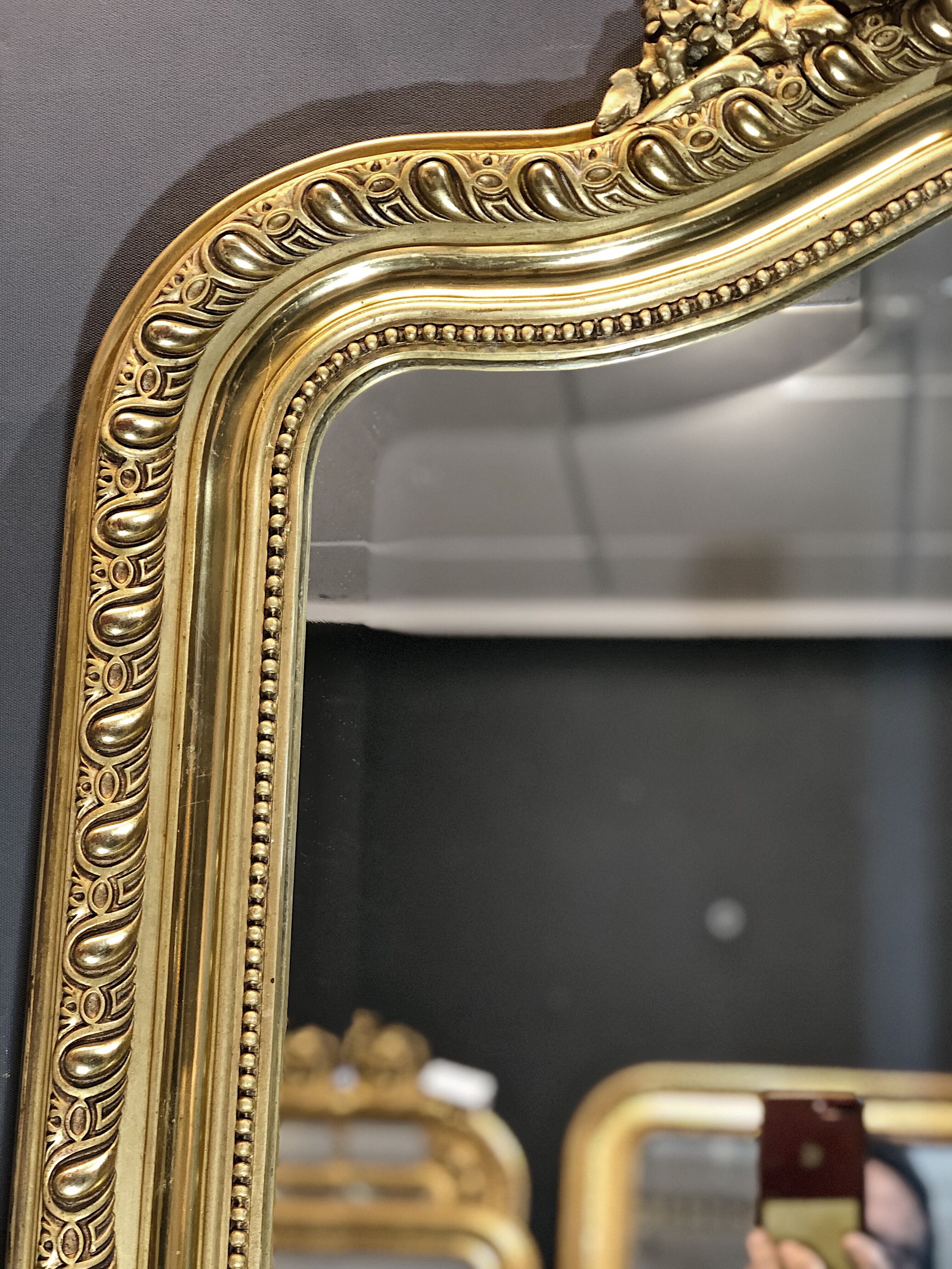 Old mirror gold leaf gilding