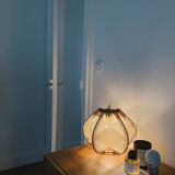 Lampe blanche tissée à poser