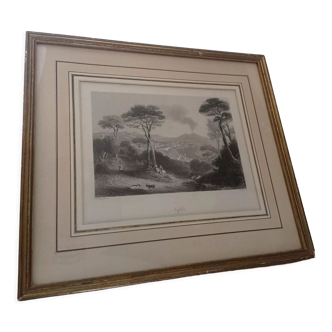 Framed engraving Naples