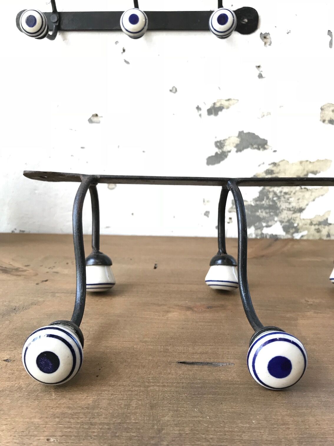 Porcelain and wrought iron